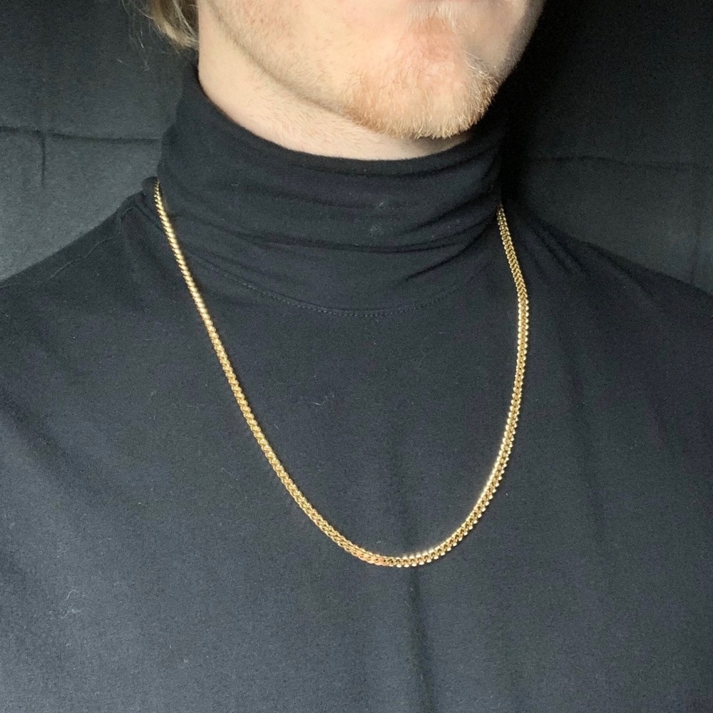 3mm 18k Gold Franco Box Chain